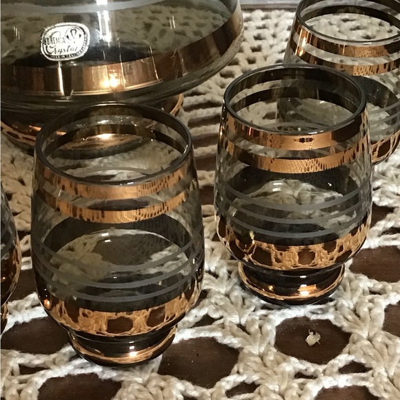 MCM Liquor decanter with 6 glasses - Picture 2 of 4